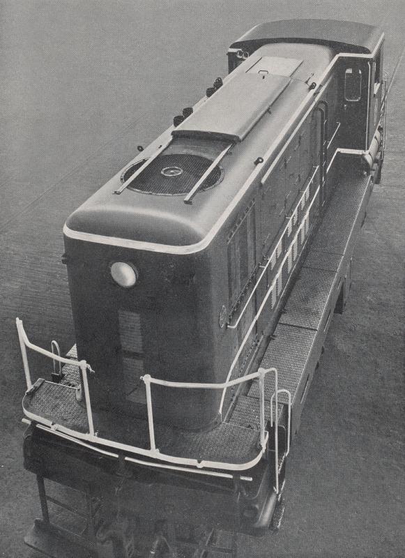 An Unusual View of the New Baldwin Diesel-Electric Switching Locomotive
