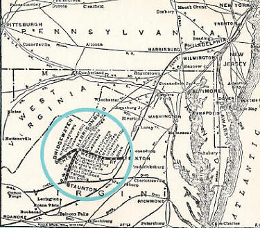 Map of the Chesapeake Western